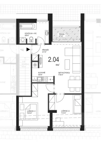 Pronájem bytu 3+kk, Brno, Fryčajova, 64 m2