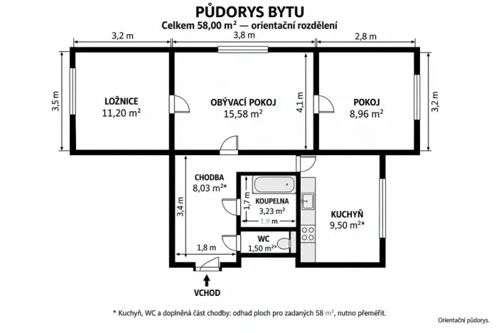 Prodej bytu 3+1, Frýdek-Místek, Bavlnářská, 58 m2